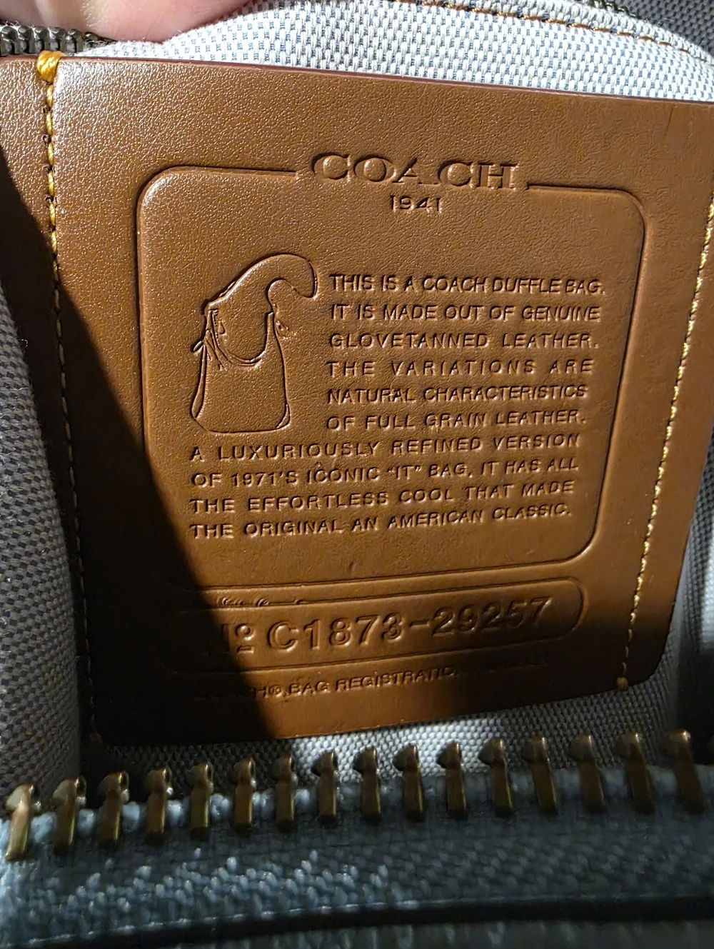 COACH Duffle 20 1941 Archive Crossbody Leather Shoulder Blue - Picture 16 of 17